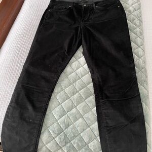 Banana Republic Brushed Velvet Black Ankle Length Jeans
